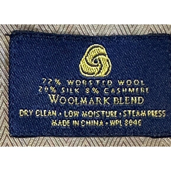 Club Room For Macys Men Size 44R Two Button Wool Silk Cashmere Blazer Career - Picture 11 of 11